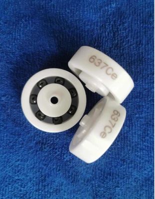 Single Row ZrO2 637ce Miniatur Keramik Ball Bearing dengan Diameter 47mm